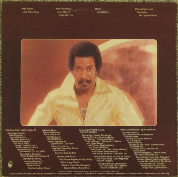 Allen Toussaint : Motion (LP, Album)