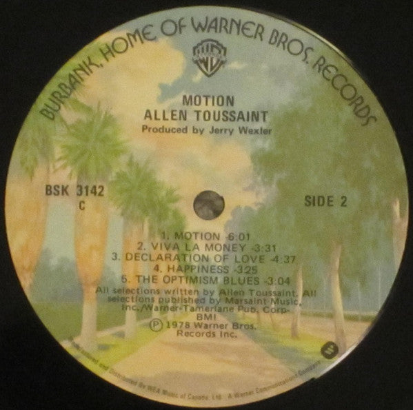 Allen Toussaint : Motion (LP, Album)