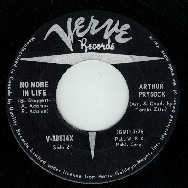 Arthur Prysock : A Working Man's Prayer / No More In Life (7", Single)
