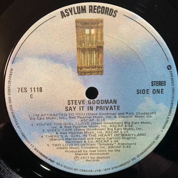 Steve Goodman : Say It In Private (LP, Album)