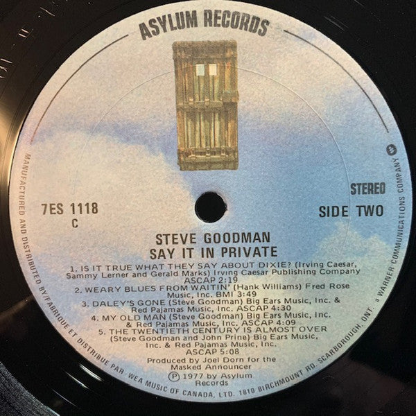 Steve Goodman : Say It In Private (LP, Album)