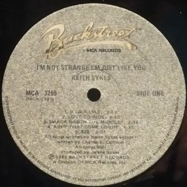 Keith Sykes : I'm Not Strange I'm Just Like You (LP, Album)