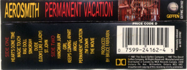Aerosmith : Permanent Vacation (Cass, Album, RE, Dol)
