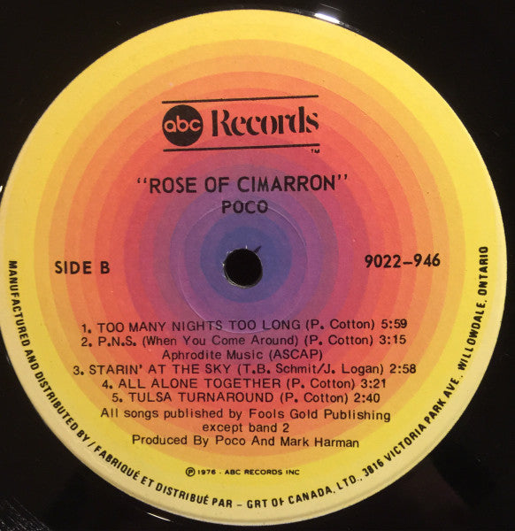 Poco (3) : Rose Of Cimarron (LP, Album)