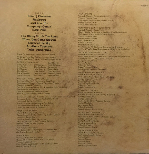 Poco (3) : Rose Of Cimarron (LP, Album)