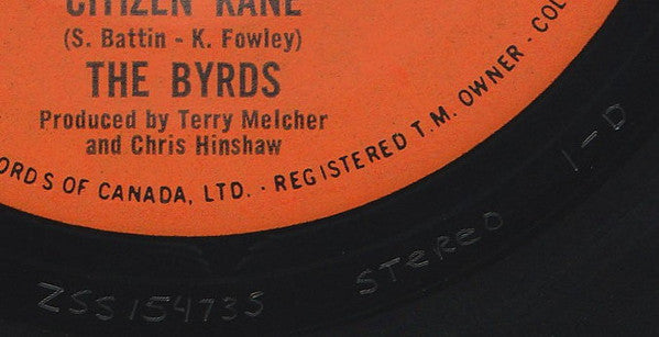 The Byrds : Glory, Glory / Citizen Kane (7", Single)