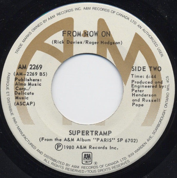 Supertramp : Dreamer (7", Single)