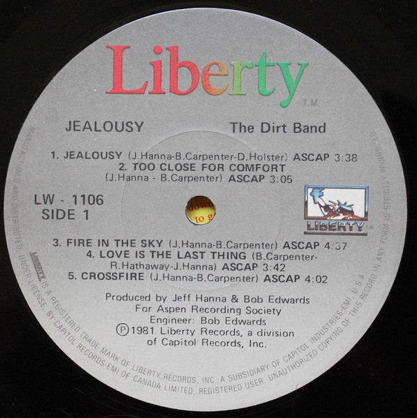 The Dirt Band : Jealousy (LP, Album)