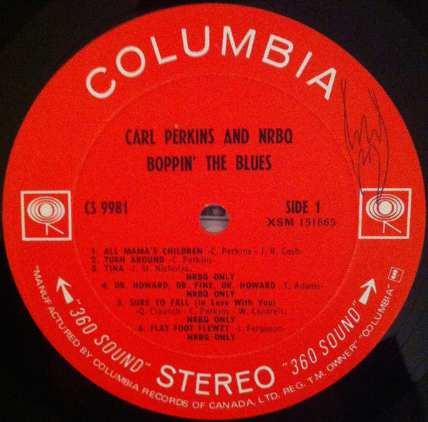 Carl Perkins And NRBQ : Boppin' The Blues (LP, Album)