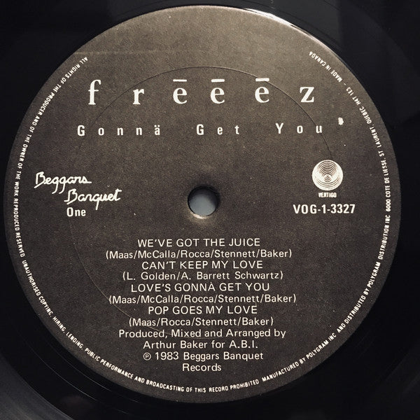 Frēēēz* : Gonna Get You (LP, Album)