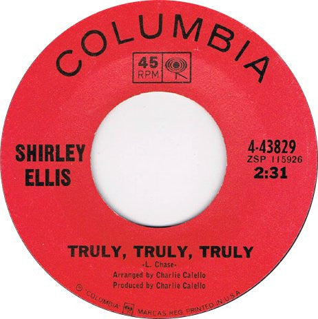 Shirley Ellis : Birds, Bees, Cupids And Bows / Truly, Truly, Truly (7", Single)