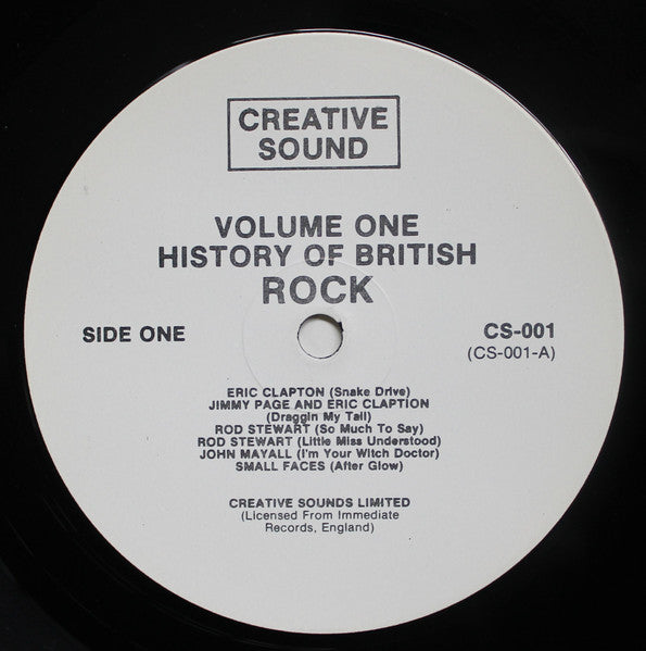 Various : History Of British Rock Volume One (LP, Comp, Ltd)