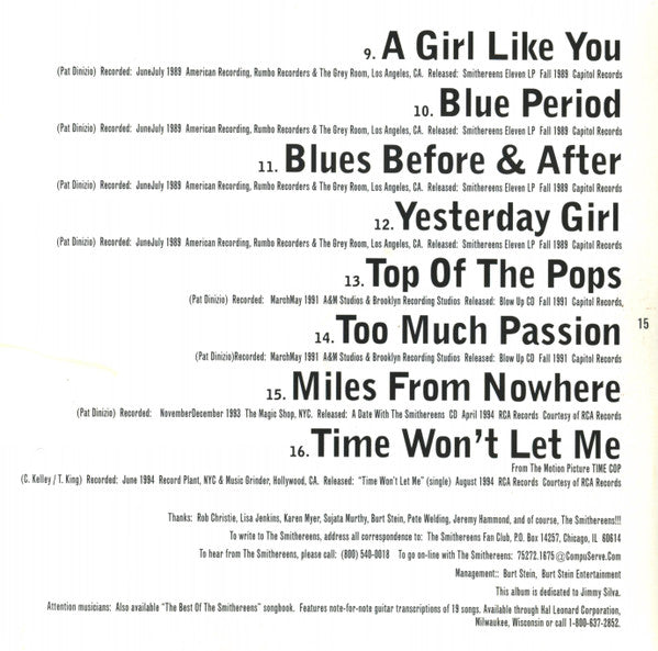 The Smithereens : Blown To Smithereens - Best Of The Smithereens (CD, Comp)