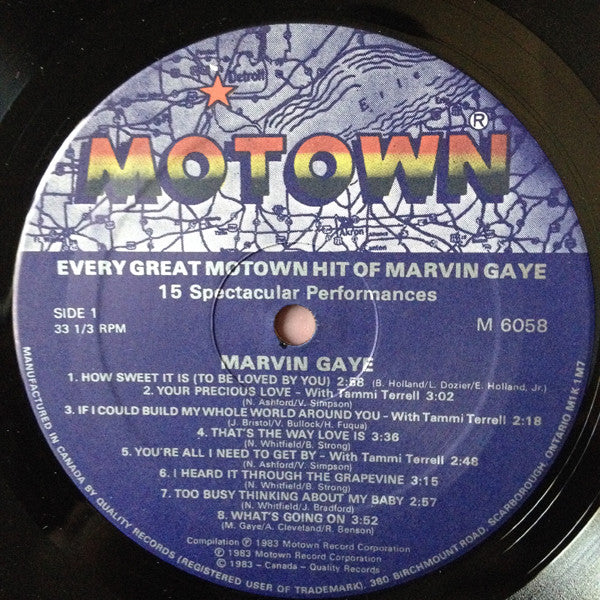 Marvin Gaye : Every Great Motown Hit Of Marvin Gaye (LP, Comp)