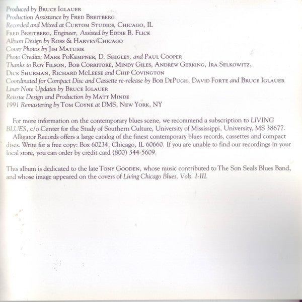 Detroit Junior / Luther "Guitar Junior" Johnson / Queen Sylvia Embry, Big Leon Brooks' Blues Harp Band, Andrew Brown : Living Chicago Blues - Volume Number 4 (CD, Comp)