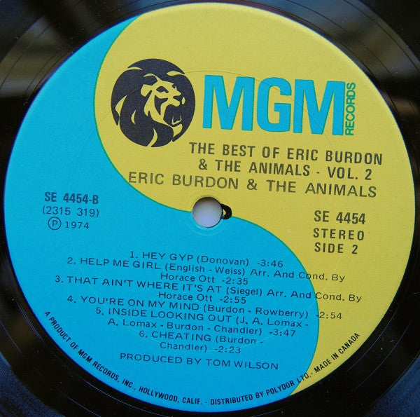 Eric Burdon And The Animals* : The Best Of Eric Burdon And The Animals – Vol. II (LP, Comp, RE)