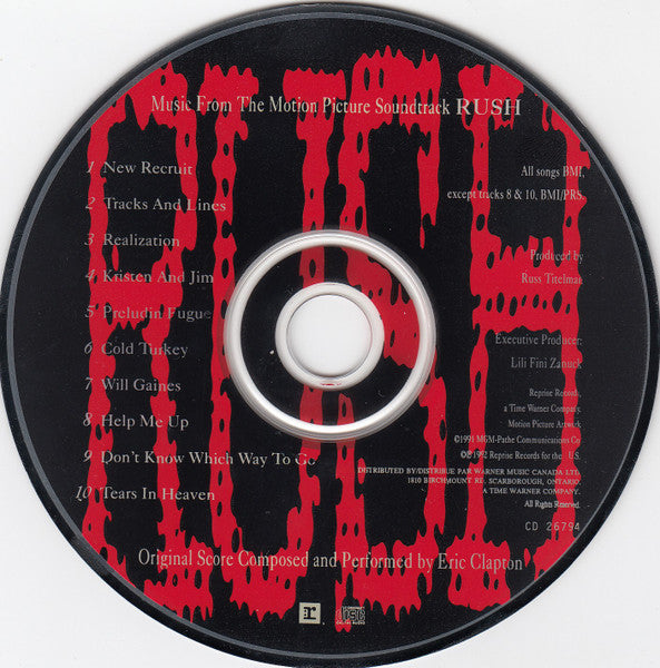 Eric Clapton : Music From The Motion Picture Soundtrack - Rush (CD, Album)