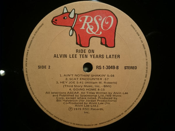 Alvin Lee & Ten Years Later : Ride On (LP, Album)