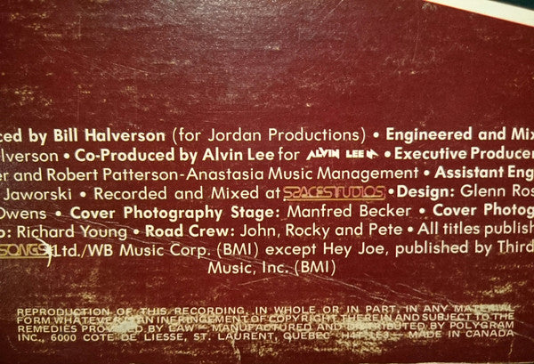 Alvin Lee & Ten Years Later : Ride On (LP, Album)
