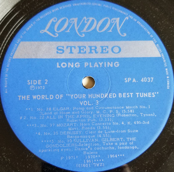 Various : The World Of Your Hundred Best Tunes Vol. 3 (LP, Comp)