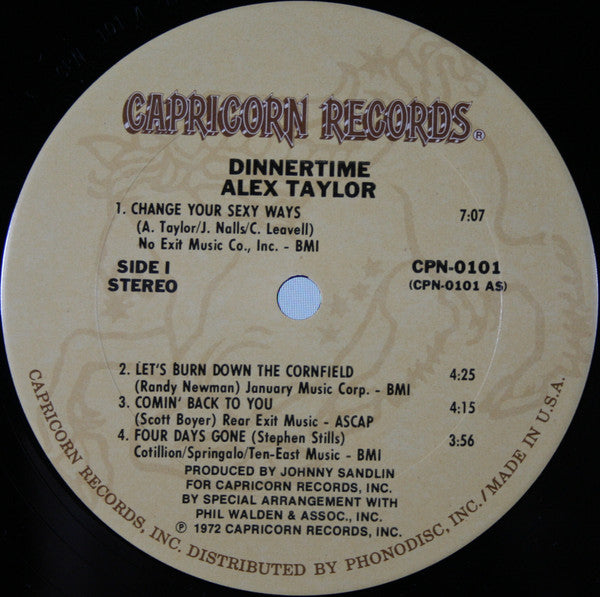 Alex Taylor (4) : Dinnertime (LP, Album, RE, San)