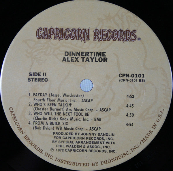 Alex Taylor (4) : Dinnertime (LP, Album, RE, San)