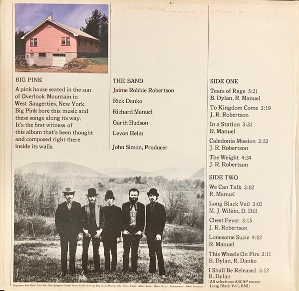 The Band : Music From Big Pink (LP, Album, RE, Win)