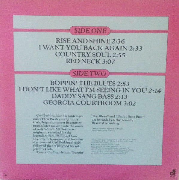 Carl Perkins : Boppin' The Blues (LP, Comp)