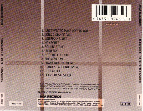 Muddy Waters : The Best Of Muddy Waters (CD, Comp, RE)