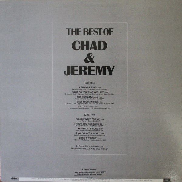 Chad & Jeremy : The Best Of Chad & Jeremy (LP, Comp, RE)