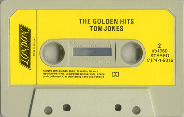 Tom Jones : The Golden Hits (Cass, Comp, Dol)