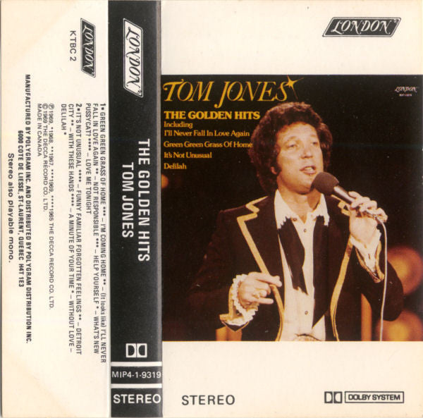 Tom Jones : The Golden Hits (Cass, Comp, Dol)