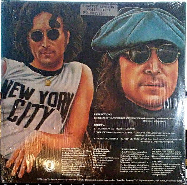 John Lennon & Yoko Ono : Reflections & Poetry (2xLP, Mono, Ltd, Num, Gat)