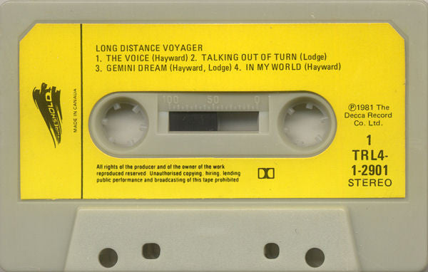 The Moody Blues : Long Distance Voyager (Cass, Album, Dol)