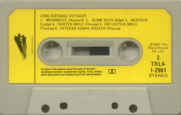 The Moody Blues : Long Distance Voyager (Cass, Album, Dol)