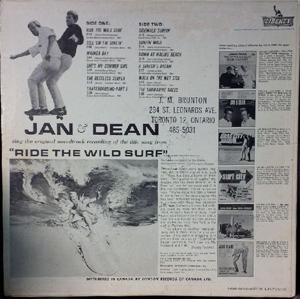 Jan & Dean : Ride The Wild Surf (LP)