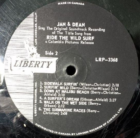 Jan & Dean : Ride The Wild Surf (LP)