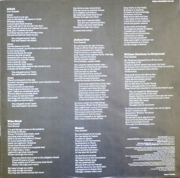 The Tom Russell Band : Road To Bayamon (LP, Album)