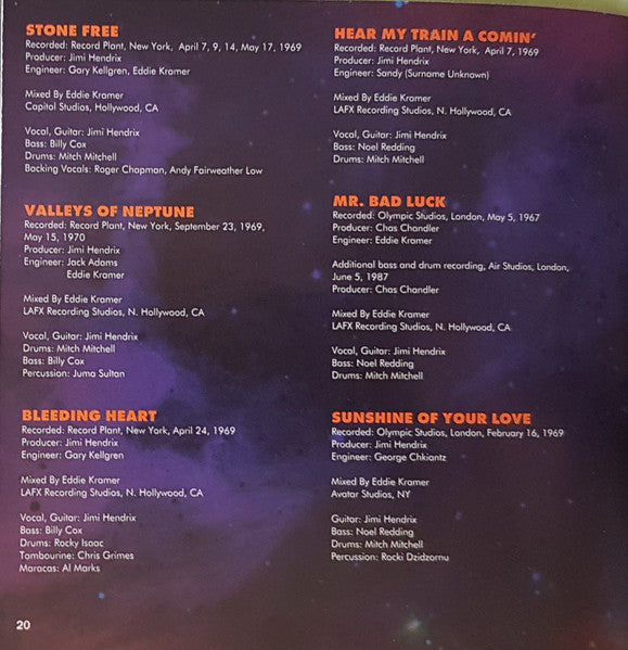 Jimi Hendrix : Valleys Of Neptune (CD, Album, Dig)