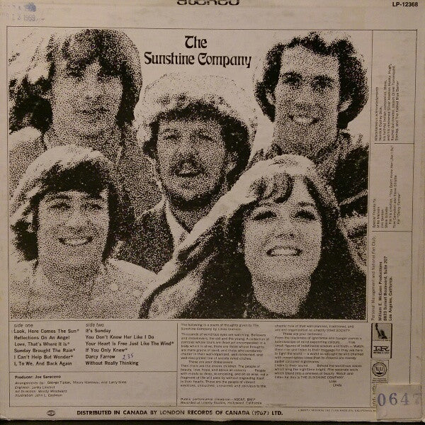 The Sunshine Company : The Sunshine Company (LP, Album)