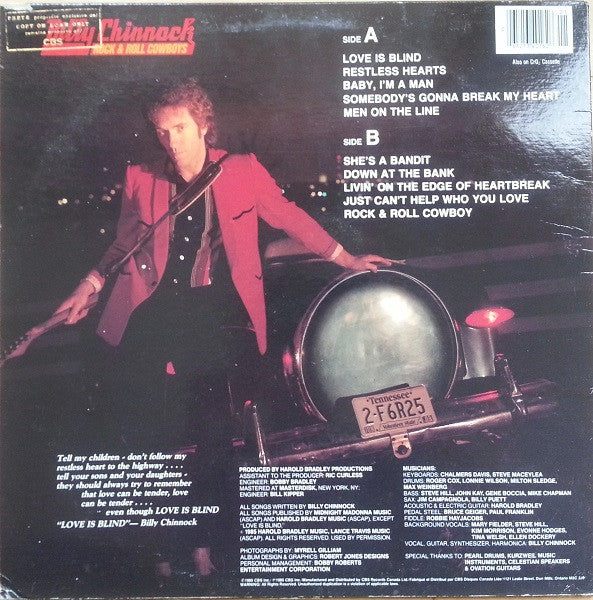 Bill Chinnock : Rock & Roll Cowboys (LP, Album)