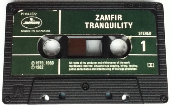 Gheorghe Zamfir : Tranquility (Cass, Album, Dol)