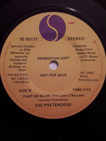 The Pretenders : Show Me (7", Single, Promo)