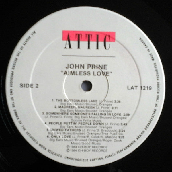 John Prine : Aimless Love (LP, Album)