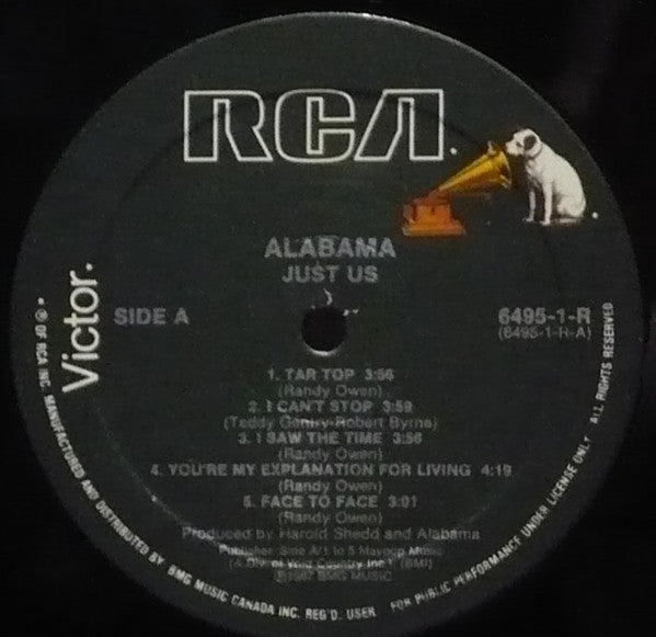 Alabama : Just Us (LP, Album)