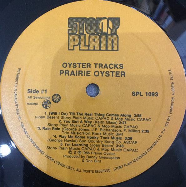 Prairie Oyster : Oyster Tracks (LP, Album)