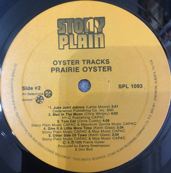 Prairie Oyster : Oyster Tracks (LP, Album)