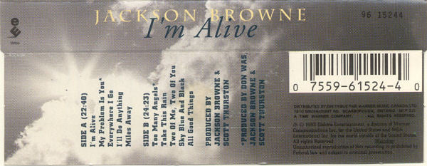 Jackson Browne : I'm Alive (Cass, Album, Dol)