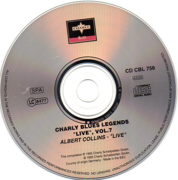 Albert Collins : Live (CD)