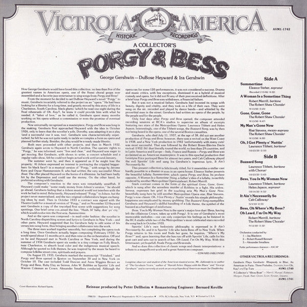 Eleanor Steber, Helen Jepson, Risë Stevens, The Robert Shaw Chorale And Cab Calloway : A Collector's Porgy & Bess (LP, Comp, Mono)